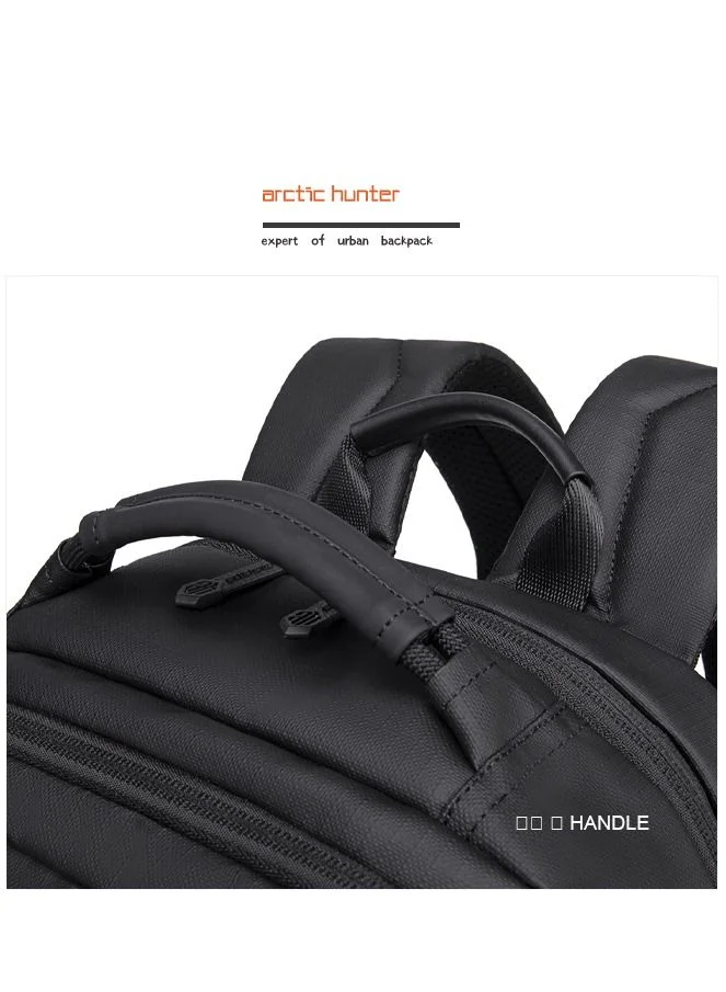 Arctic Hunter Black Light Weight Premium Shoulder Backpack 15.6 inch Water Resistant Laptop Daypack for Men and Women, B00530, Black  | Best Price UAE